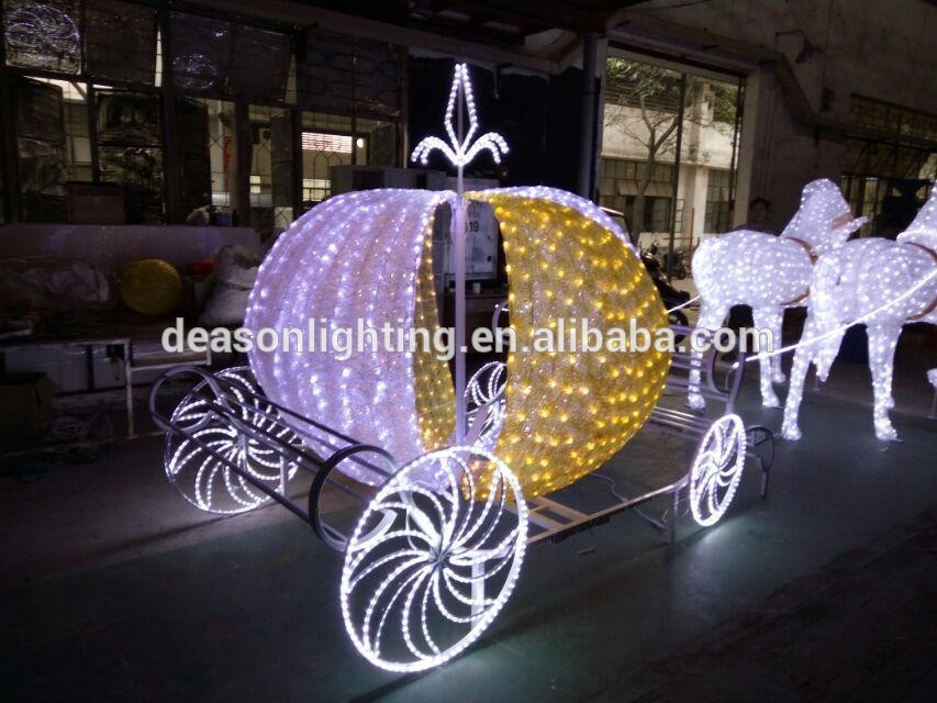Led christmas horse carriage cinderella carriage