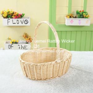 Quality wicker fruit basket willow food basket with handle supermarket basket wholesale