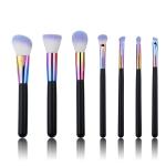 Elegant 7PCS Cosmetic Makeup Brush Set Durable Ferrule Colorful Face Custom Logo