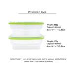 OEM Logo Leakage Proof 800ml Silicone Foldable Lunch Box
