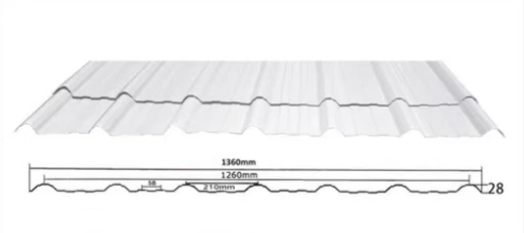 900-1360mm Circular Wave Tile for Easy Application