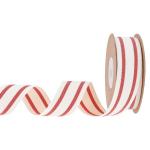 10mm-38mm*10y Black And Red Striped Cotton Ribbon For Gift Packing And Garment
