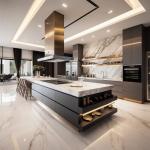 European Style American High End Marble Sintered Stone Glass Lacquer Kitchen