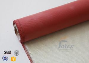 Quality 800℃ One Side Red Silicone Coated High Silica Glass Fiber 0.8MM 700GSM High Strength wholesale