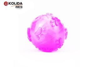 Quality Elastic Light Up Balls Pink / Blue Color Rubber Material For Dog / Cat Molar wholesale