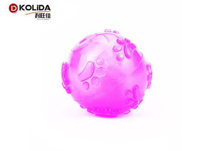 Tasteful Light Up Dog Ball Squeaky Rubber 60mm Dimension For Fun T7