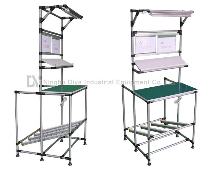 Customized Production Basics Workstations Silver Gray For Small Parts Assembly