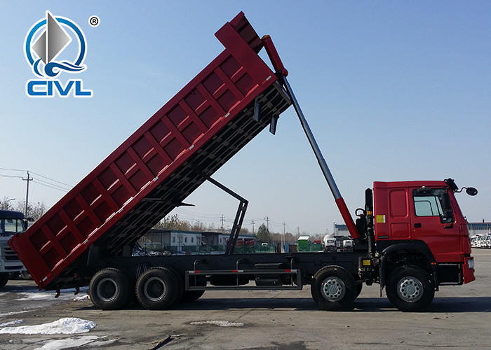 12TIRES EUROII Low Fuel Consumption Efficient Tipper Dump Truck 371HP 8x4 RHD