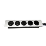 OEM Inset Desktop Socket Strip Plug Wire Grommet Brushed Copper