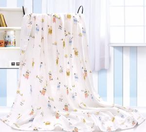 Quality Animal Print Double Gauze Muslin Fabric By The Yard 110GSM Muslin Gauze Blanket wholesale