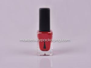Quality square nail polish cap and nail polish bottle 15ml shiny black cap nail polish packaging wholesale