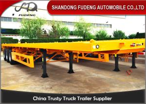 Quality 50000 Kilograms Payload Flatbed Cargo Trailer For 20ft / 40ft Container Deliver wholesale