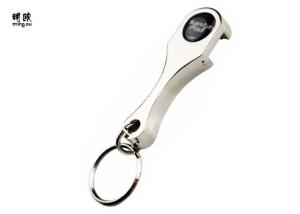Quality Zinc Alloy Keyring Beer Bottle Openers Custom Shape With Epoxy Doming Logo wholesale