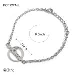 Fashion Silver Plated Stainless Steel Bangle Bracelet For Ladies