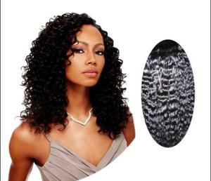 Quality Natural Black 100 Indian Curly Human Hair 14&quot; - 28&quot; , Kinky Curly Human Hair wholesale