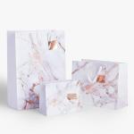 Personalized Reusable Foil Stamped 250gsm Marble Paper Bag
