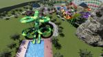 Butterfly Shape Big Water Slide For 4 People Family Friendly Colorful