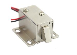 China Small DC 12V Electromagnetic Cabinet Lock 4mm Open Frame Solenoid For Window on sale