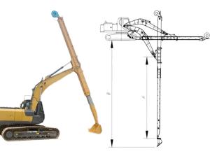 Quality Cat Hitachi Excavator Telescopic Arm For Digging House Foundation Dig Deeper wholesale