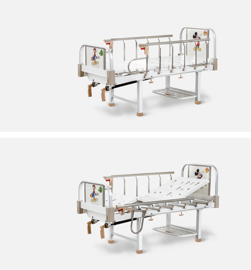 Factory 2 Cranks 2 Function Adjustable Newborn Medical Crib Kids Nursing Pediatric Bed Manual Hospital Children Bed