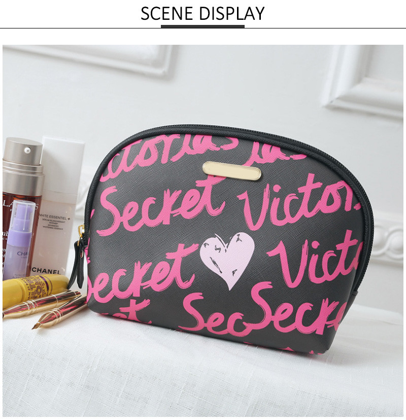 Custom Waterproof Travel Pink PU Leather Cosmetic Bags