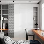 Modern Wardrobe Light Luxury Room Cabinet Wooden Combination for Household