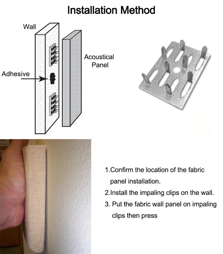 Galvanized Steel 8-pin Impaling Clips for Fiberglass Acoustical Panels using Galvanized Steel