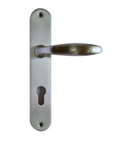 Quality Wooden Door Plating Casting Zinc Alloy DIN Door Handle Set wholesale