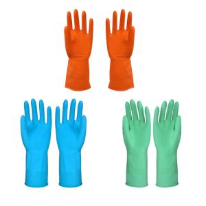 Quality Dip Flocklined Cleaing Table Household Cleaning Gloves 300mm Latex Gloves wholesale