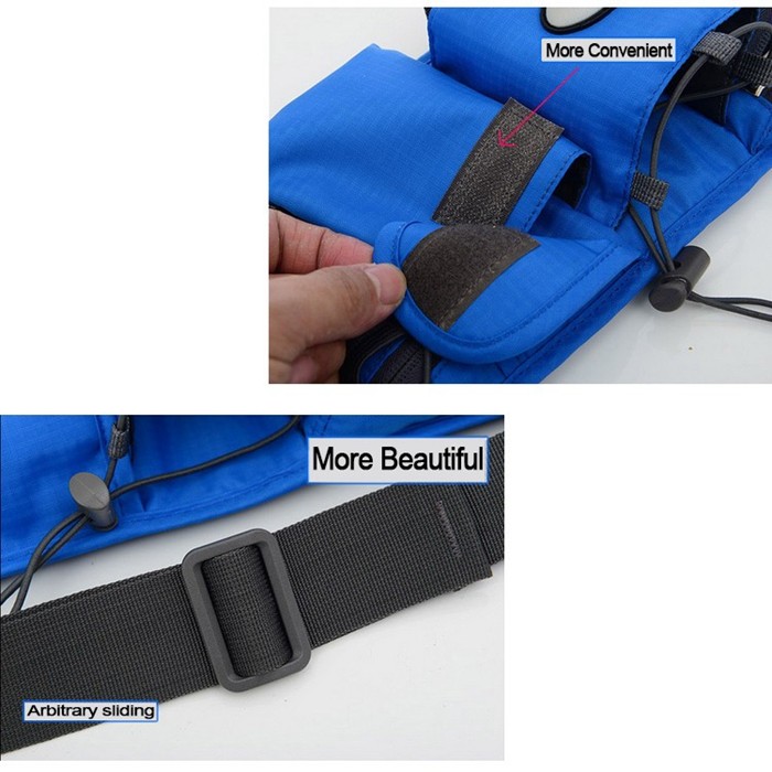 Polyester Adjustable Spandex Running Belt Pouch Pockets With Water Holder