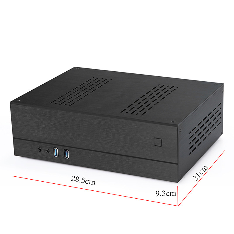 Black Silver 8cm Fan 3mm Aluminium HTPC Cases