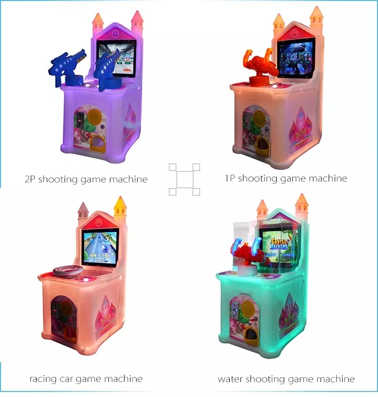 Castle Series Kids Arcade Machine Simulator Shooting Coin Operated For Amusement Park