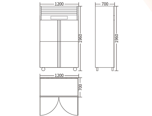 Commercial Vertical Freezer for Kitchen Cooling Large-Capacity Stainless Steel