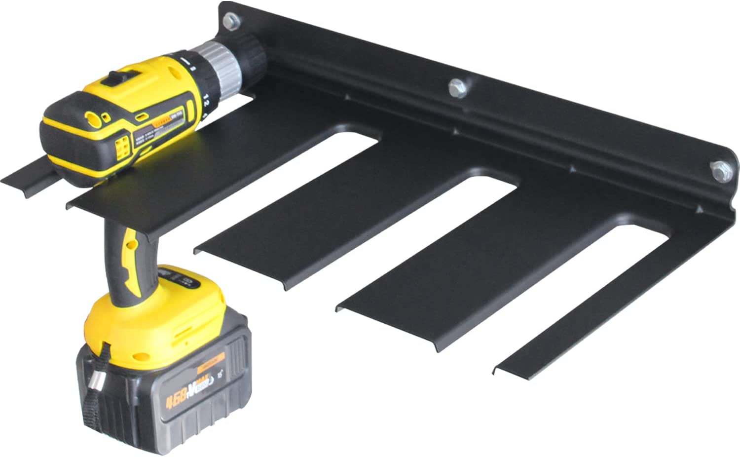 Wall Mount Drill Holder for White Power Tools Customized Instruction for Quick Access