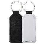 Personalized Lychee Grain Sublimation Leather Keychain Pendant Sublimation Blank