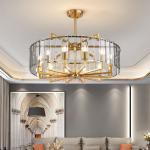 Modern home living room decoration round glass lighting candle Chandelier(WH-CY