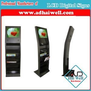 Quality Newspaper Metal Magazine Display Stand with Sumsung LCD Advertising Screen wholesale