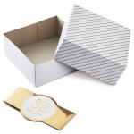 Striped 2 Pack Rigid Packaging Box Screen Printing UV Coating