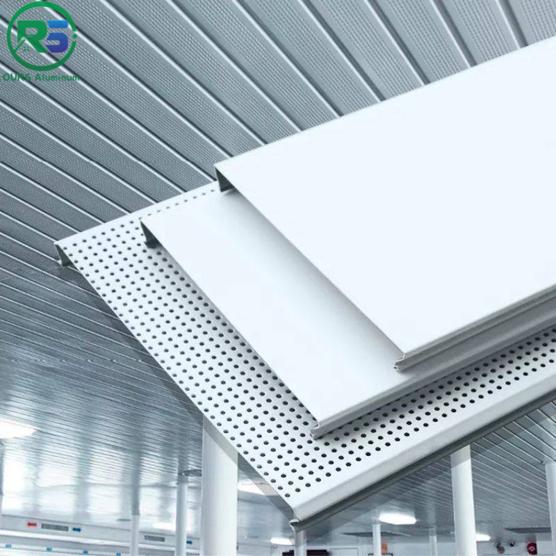 Metal Architectural Aluminum Ceiling Panels Decorative Hook On ISO9001