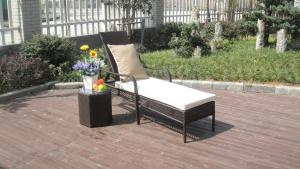 Quality Wicker Rattan Sun Lounger , Lounge Chair Set For Patio / Balcony wholesale
