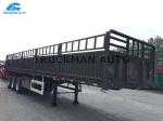 Grey / Red Side Wall Semi Trailer 50 Tons Loading For 40" Container Bulk Goods