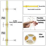 NO-Waterproof 12V24V 8mm10mm 480Leds 6500K White CE RoHs Flexible COB LED Strip