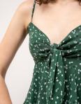 Summer women spaghetti strap mini crop top with flower