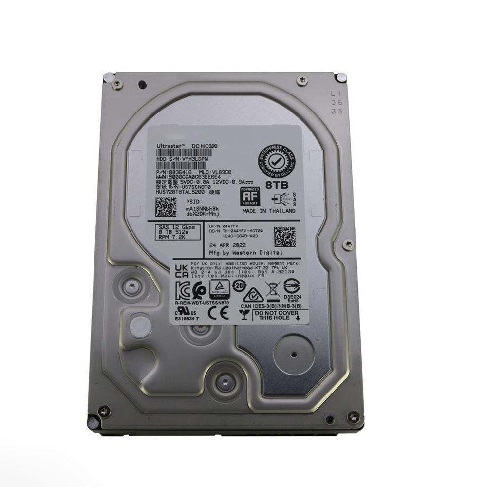 New Original high quality 02T51W 1T 3.5'' SATA 64M 7.2K HDD 9YZ164-036 44YFV HUS728T8TAL5200 ST300MP0005 7FJW4 Storage Hard Disk