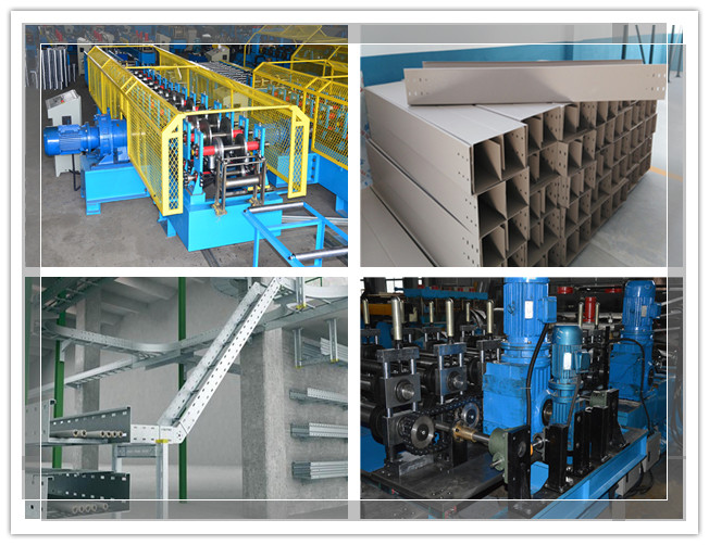 Continual Punching Mould Cable Tray Forming Machine 140mm - 840mm Width