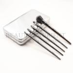 Plastic Handle Wood Grains Private Label Makeup Brushes ISO14001 Certified