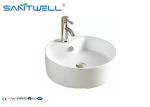 Round Circle Deep Ceramic Wash Basin Ceramic Art Basin Above Counter