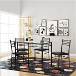 ODM Home Furniture Dining Room Sets Rectangle Glass Dining Table And 4 Chairs
