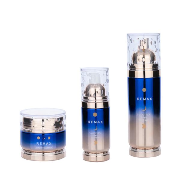 120ml Blue Gradient Cosmetic Packaging Bottle Glass Empty Skincare Bottles For