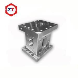Quality 75mm Double Screw Sheet Extruder Machine Parts Barrel ，PE Pipe Extruder Machine 45#+Cr26/6542/Cr12Mov wholesale